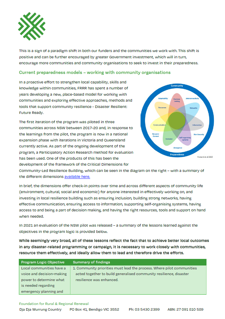 Disaster Resilience Submission