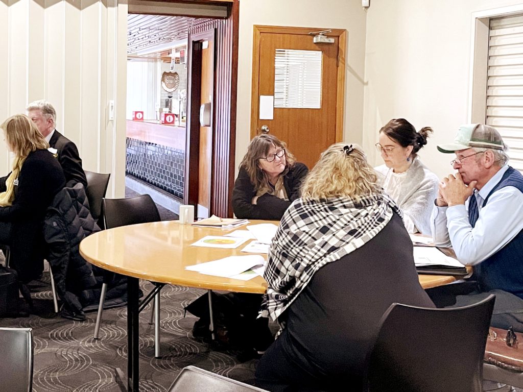 A group of people meeting for the Rural Health Workforce Coordinator Project