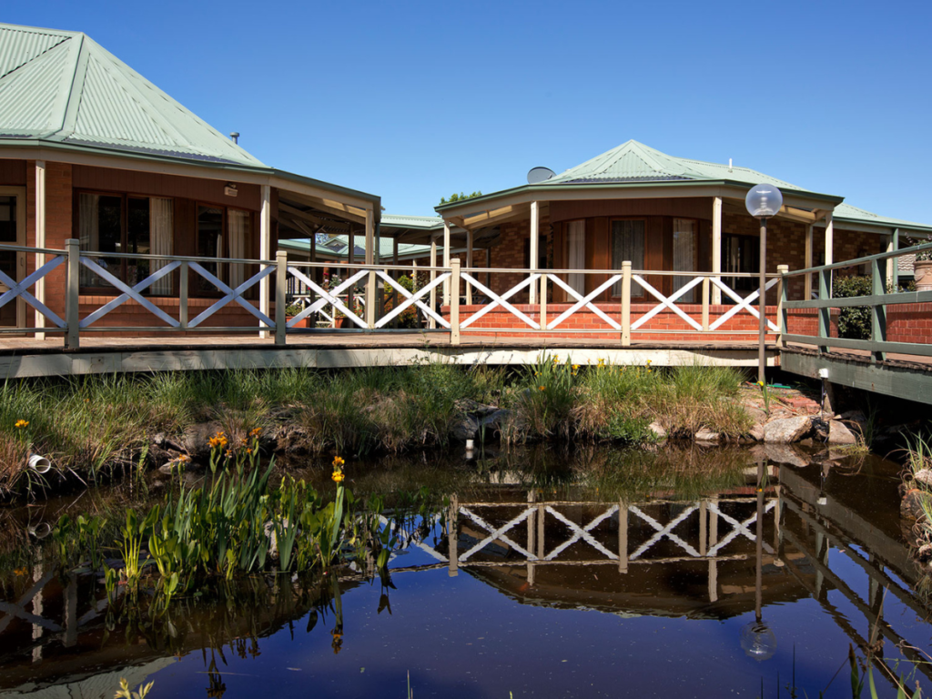 HEADING: Facility Refurb for Currie Park Residents. IMAGE: Building exterior.