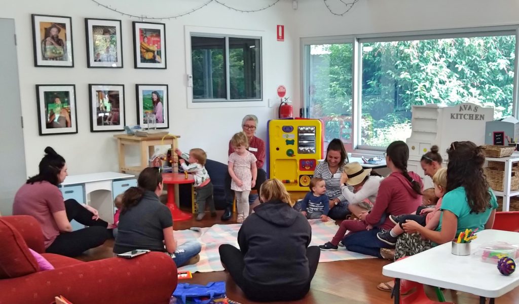 HEADING: Grants for Resilience & Wellness for Kinglake Ranges communities. IMAGE: Flowerdale Playgroup.