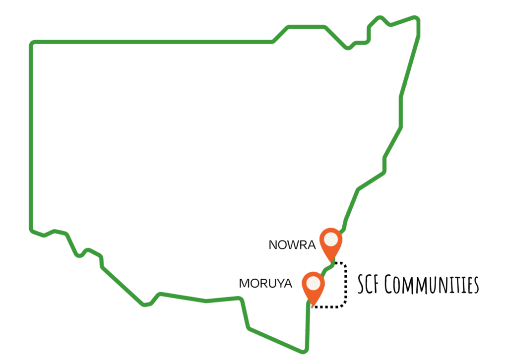 An indicative map showing the eligible regions for the South Coast Futures program.