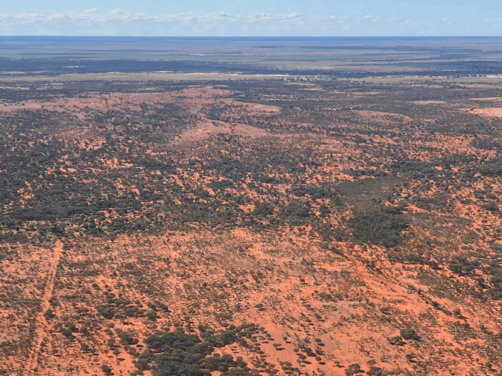 Aerial view of far western NSW. 